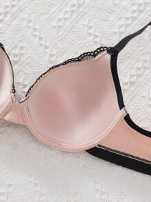 3 قطع حمالة صدر نسائية بتصميم الدانتيل مع دعامة، تصميم أنيق يوفر دعم كامل، مريحة وعصرية للارتداء طوال اليوم