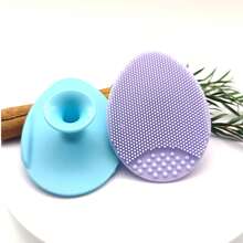 1pc Silicone Face Cleansing Brush & Exfoliating Cream, For Deep Cleansing, Soft Bristles, Blackhead & Acne Pore Care, Silicone Face & Hair Brush, Comfortable & Soft, Massages Scalp, Cleans Dirt, Baby-Grade Material, Skin Care, Beauty, Pore Brush, Face Scrubber, Face Wash, Face Cleanser - Multicolor - View 14