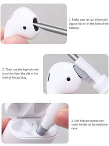 Office Multi-Functional Portable Bluetooth Earphone Cleaning Pen 3-In-1 Bluetooth Earbuds Mobile Phone Computer Cleaning Brush Dual-Head Design Free Switch To Remove Dirt Surface Dust Back To School,Suitable For Spring,Summer,Autumn,Winter,Return To School, Christmas, Halloween, Thanksgiving, Children's Day, Teacher's Day, New Year's Birthday Gifts Decorate For Good Friends