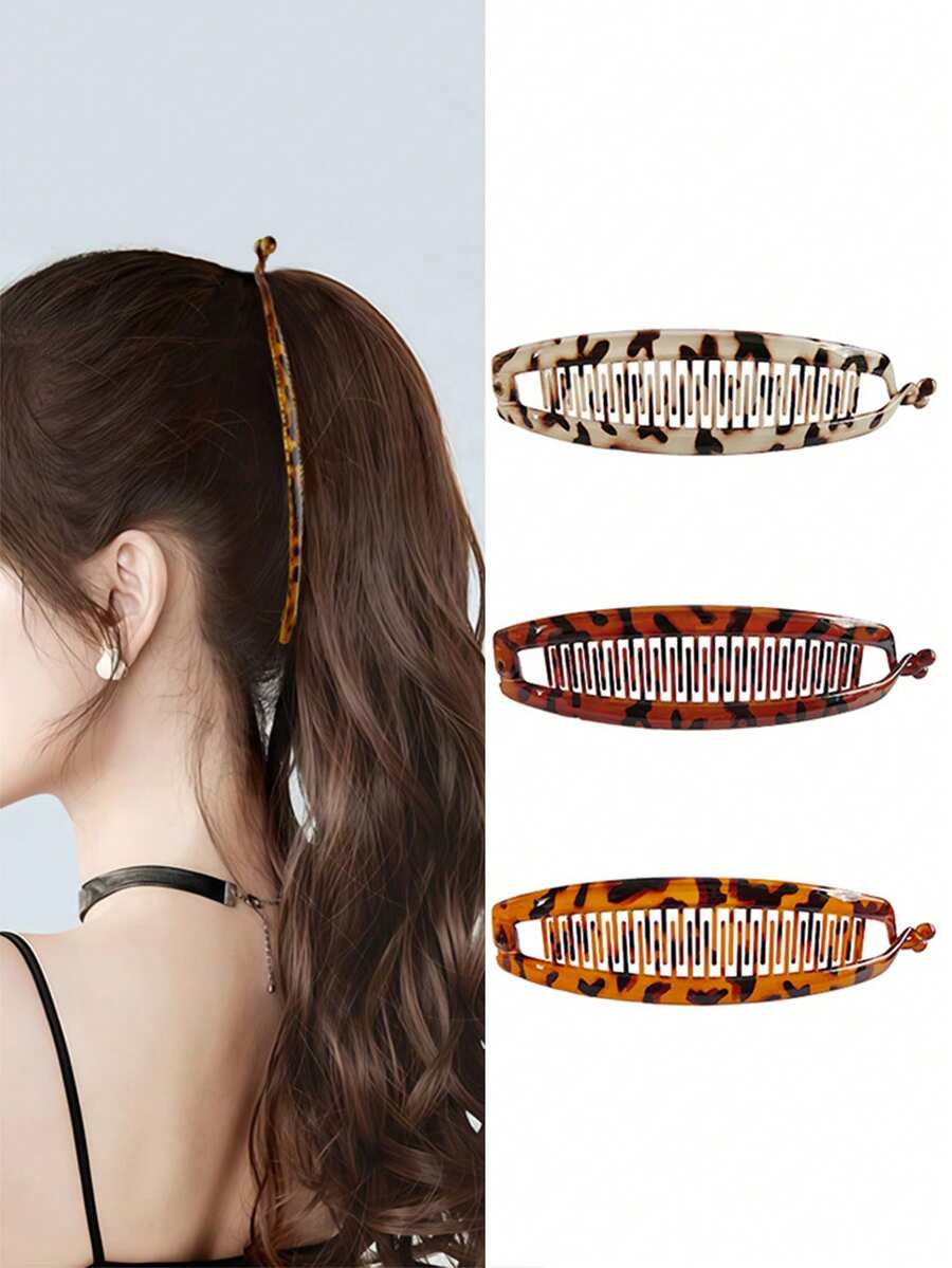 3 piezas Clip de banana, Clip de pelo ondulado, Moldeador de moño, Tenedor para el cabello, Clip retorcido, Clip de pez, Clip de cola de caballo, Pinzas para el cabello, Ganchos para el cabello, Pasador para el cabello, Barretas para el cabello