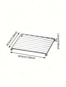 4 Stainless Steel Four-Legged Stands, Heat-Resistant Kitchen Table Pads, Coasters, Stainless Steel Heat Insulation Pads, Desktop Anti-Scalding Protection, Suitable, Restaurant, Kitchen, Baking - Multicolor - View 6