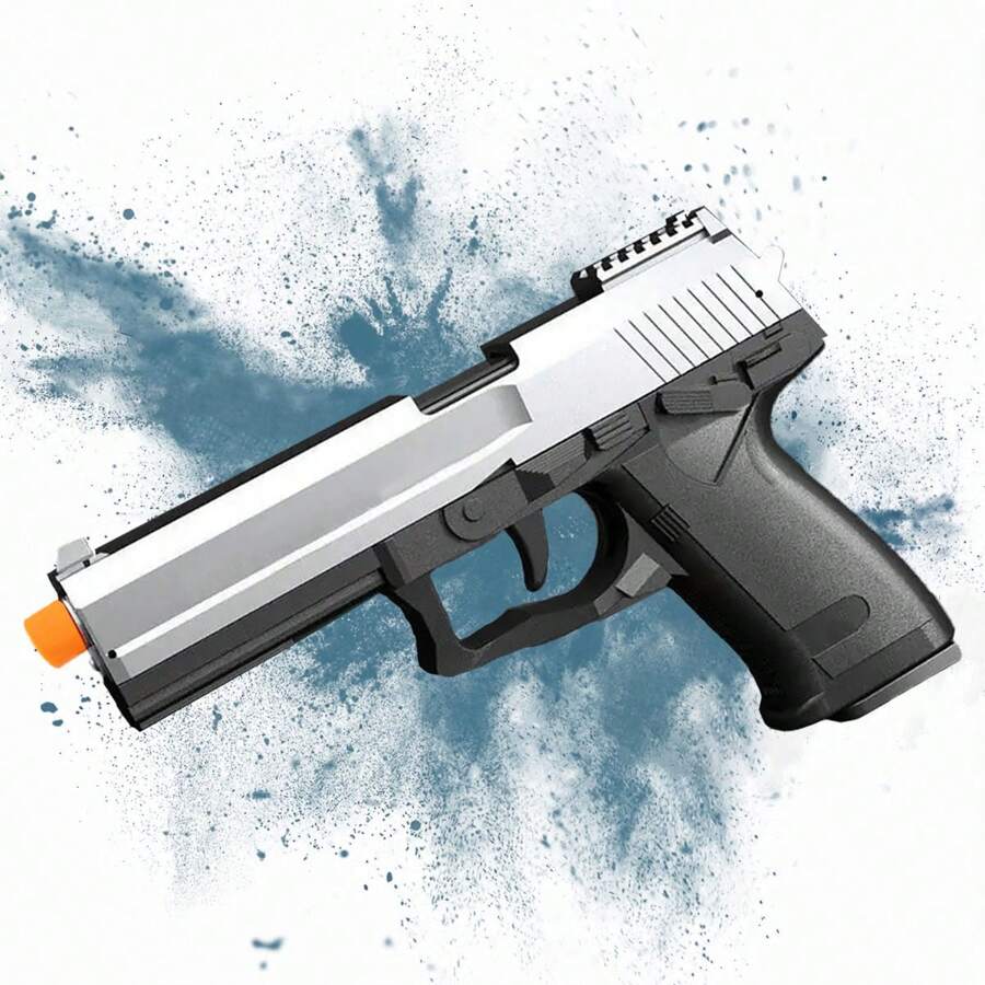 60 Soft Foam Projectiles With 3 Magazines & 18 Shells, Outdoor Toy For Kids-Perfect Gift For Christmas And Halloween - DSP-black Silver - View 1