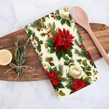 1 zestaw/2 szt./100 szt. Ręczniki kuchenne i ściereczki kuchenne z nadrukiem w kolorze Wintergreen, odpowiednie do dekoracji wnętrz w restauracjach, kuchniach, łazienkach, jako dekoracja imprezowa, prezent na festiwal, a także jako prezent świąteczny