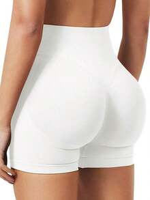 High-Waisted Tummy-Control Shorts, Hidden Scrunch Butt Lifting Pants, Cycling Shorts Curve, Women Boyshorts, Waist Trainer, Curve Plus, Black Shorts, Tight Shorts, Gym Shorts Woman, Women Boyshorts - 白色 - 查看 2