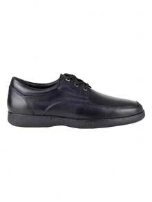Zapato Negro Gino Cherruti Semi Vestir Hombre Casuales Dress Shoes for Men Stylish Comfortable Formal Footwear Black Leather Office Shoes - Negro - Ver 1