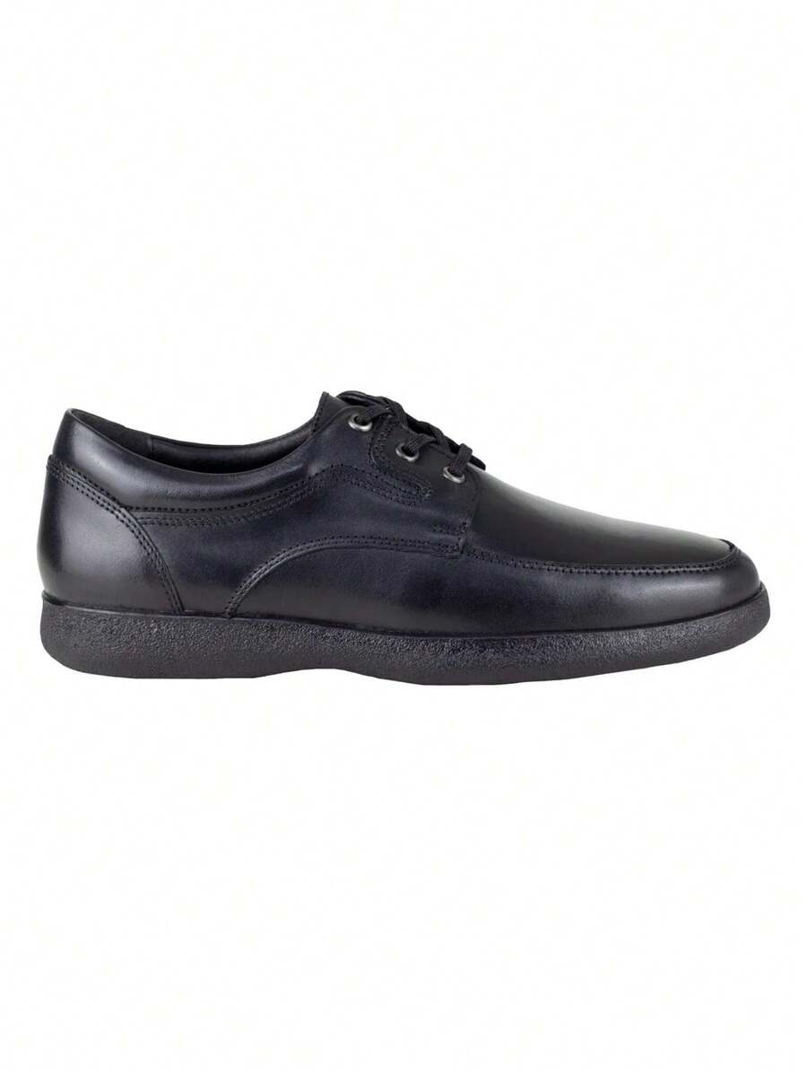 Zapato Negro Gino Cherruti Semi Vestir Hombre Casuales Dress Shoes for Men Stylish Comfortable Formal Footwear Black Leather Office Shoes - Negro - Ver 1