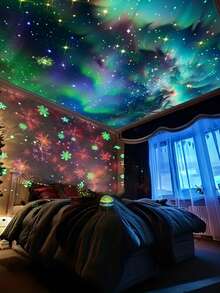 RGB Remote-Controlled Aurora LED Mood Light, For Galaxy Star Projector For Bedrooms, Night Light Projector, Star Projector For Adult Room Decor, Home Theater, Ceiling Use, Gift Decoration, Camping, Wedding Decor, Incredible Projection Light Gift, Holiday Parties, Home Decor, Christmas Present, Light Projector For Bedroom