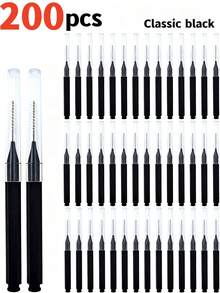 200pcs Tooth Cleaning Brush, Cleaner Interdental Brush, Toothpick, Oral Dental Care Brush, Oral Teeth Cleaning Tools, Eyelash Brush - Multicolor - View 22