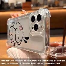 Funda de Teléfono Transparente Antigolpes con Diseño Creativo de Perro para 17, 16, 15, 14 / 16, 15, 14 Plus / 17, 16, 15, 14 Pro / 11, 11 Pro – Regalo Perfecto para Todas las Estaciones - Colores mixtos - Ver 6