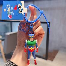 Crayon Shin-chan Superhero Series Keychain - Shinnosuke the Racer Version, Cute Anime Character Accessory - 彩色 - 查看 2