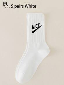 40pcs/30pcs/24pcs Unisex Comfortable Sports Socks, Men's Long Socks For Sports And Training, Women's Long Socks For Casual And Business Wear, Antibacterial, Soft, Black And White, Odor-Resistant, Moisture-Wicking, Lightweight And Comfortable, Suitable For Autumn/Winter, 20pcs/10pcs/8pcs/6pcs/4pcs/2pcs Set, Autumn