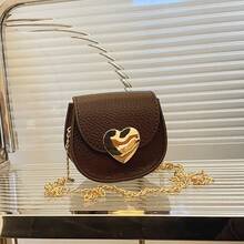 Fashionable Heart-Shaped Crossbody Coin Purse For Girls - A - View 10