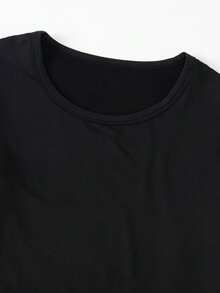 2pcs Women Thermal Underwear Set, Round Neck Top + Pants, Tight Fit Base Layer For Autumn/Winter