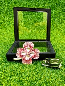 Marcador de bola de golf con trébol de cuatro hojas brillante - Clip magnético para gorra y marcador de bola, accesorio de golf fácil de usar para marcar la posición de la bola, regalo perfecto para golfistas - Trébol de diamantes - Ver 12