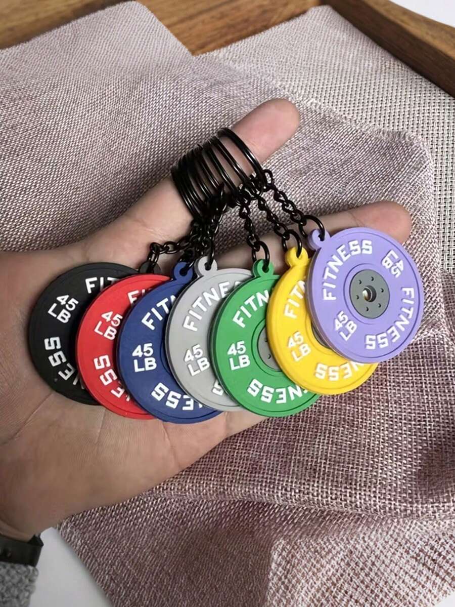 1pc Vibrant Colorful Keychain For Fitness Enthusiasts - Portable Unisex Design, Perfect As Backpack Charm, Key Ring, Key Chain, Car Interior Decoration, Ideal Gift For Gym Lovers To Attach To Gym Bags, School Bags Or Car Keys Christmas
