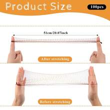 50/100 Peças Rede Elástica Invisível para Coque de Cabelo, Tela Marrom de 20 Polegadas, Adequada para Bailarinas, Penteados de Peruca e Dormir - Design Minimalista Elegante, Acessórios de Balé, Rede para Coque de Dança, Rede de Peruca Ultra-Fina, Rede Elástica para Coque, Rede Invisível para Aeromoça, Conjunto de Ferramentas de Penteado, Kit de Ferramentas de Penteado, Acessórios de Cabelo para Casa, Verão, Férias, Viagem, Festival, Aniversário - Multicolorido - Visão 7
