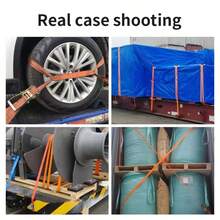 Tensor de trinquete de correa de carga, tensor de fijación de vagón de carga para transportar equipaje y mercancías, para uso en exteriores y camping. La cinta está hecha de poliéster, la cabeza de tensado y fijación está hecha de aleación de zinc, el ancho de la cinta es de 2,5 cm y se puede usar varias veces.