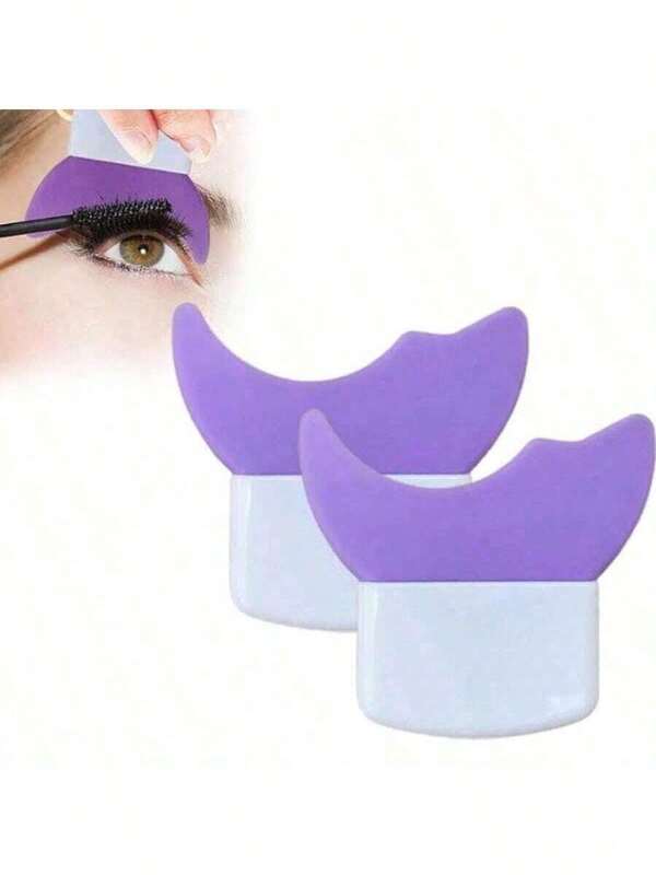 2pcs Mascara Eyelash Shield Applicator Guard Tool Multifunctional Eye Up Aid Shadow Pad Auxiliary Guard Eyelash Applicator Tool Lazy Quick Eye Up Tool For Women