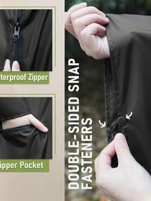 一件轻便拉链连帽雨衣，带口袋，防水便携，适合成人户外活动保暖，也适合闺蜜节、送给小狗、嘉年华、派对装饰、春夏精选、伴娘礼物、房间装饰、卧室装饰、海滩、旅行、男女皆宜、度假等场合。 - 彩色 - 查看 9