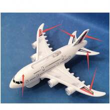 A380飞机玩具，带灯光、音效和电动功能，适合作为男孩女孩的生日礼物（不含电池），逼真的模型设计。儿童玩具、直升机玩具、男孩玩具、大型飞机玩具、模型飞机、男孩儿童玩具、开学季 - 彩色 - 查看 11