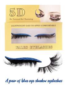 Set combo di ombretti e ciglie finte, include eyeliner glitterato adesivo e ciglie finte, impermeabile, senza colla necessaria, adatto per trucco da festa e palcoscenico, ideale per principianti