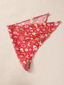 1pc Christmas Print Pet Bib Bandana - Multicolor - View 6