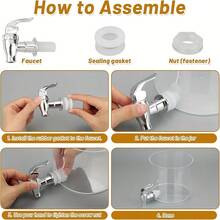 1set/2set Laundry Detergent Dispenser, Laundry Soap Dispenser With Stand, Faucets Acrylic Laundry Detergent Container For Laundry Room Liquid Detergent, Bleach, Fabric Softener Organization And Storage - 彩色 - 查看 6