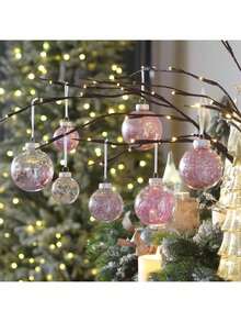 30PCS Pink Christmas Ornaments Sets 2.75" Christmas Ball Ornaments Christmas Tree Ornaments Shatterproof Xmas Balls Bulbs For Holiday Wedding Party Christmas Tree Decoration - 彩色 - 查看 2