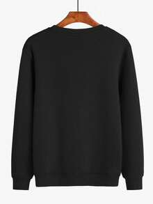 Graphic Unisex  The Love Of Jesus Is Sweeter Than Candy Christian Halloween Sweatshirt , Playful Design, Lounge Wear, Everyday Comfort,  Soft Fabric, Pullover Style - 黑色 - 查看 2