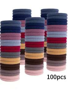 50 pièces/100 pièces Élastiques à cheveux sans couture pour boucles de cheveux, sans dommage pour les cheveux, pour attacher les cheveux, haute élasticité, élastiques, accessoires colorés pour cheveux, pas trop serrés