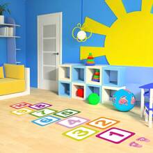 1 Set - Hopscotch Game Stickers, Numeric Pattern Game Stickers, Interactive Educational Game Stickers, Suitable For Room, Living Room - Birthday Gift - Easter Gift - New Year Gift - Valentine's Day Gift - Perfect Gift - Gift - Toys - Games - Multicolor - View 9