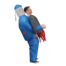 Doctor Half-Body Ghost Hugging Person Costume, Suitable For Height 1.5-2m, Custom Cartoon Doll Costume, Custom Made From Image, Walking Performance Costume, Inflatable Mascot Headgear - Doctor Half-ghost Hugging People - View 2