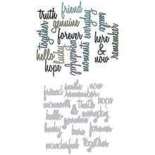 660225 Thinlits Die Set Friendship Words: Script By Tim Holtz 16 Pack