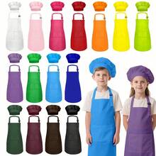 2Pcs/Set Toddler Art Smock With Hat - Kids Long Sleeve Waterproof Painting Apron For Mess-Free Painting, DIY Crafts & Play - Multicolor - View 1