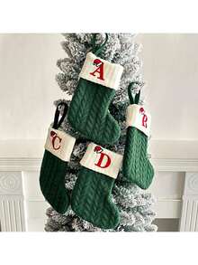 1pc Green Mini Christmas Stocking, Christmas Decoration For Party, Home, Room, Christmas Tree,Christmas - Green - View 7