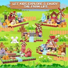 DIY 农场磁性积木 - STEM 玩具套装创意磁性玩具，教育性磁性学习玩具，磁性玩具套装，立方体建筑玩具男孩女孩生日礼物 - 彩色 - 查看 6