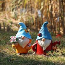 Gnome pitic ghiveci de flori acasă grădină vază în aer liber decor desene animate pitic rășină artizanat decorativ