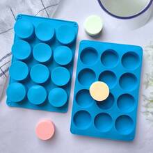 Upgraded Blue Chocolate Cookie Mold, New Cylindrical Cookie Silicone Mold, Suitable For Candy Mini Cake Jelly Baking. Suitable For Christmas And Other Parties - Màu xanh lam - Xem 12