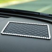 Rhinestone & Flower Decor Car Anti-slip Mat - Black - View 10