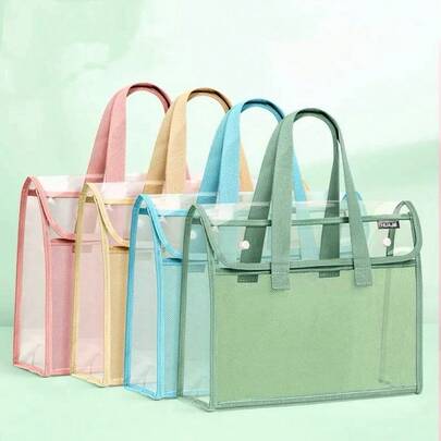 Pasta Organizadora e Portátil com Dois Compartimentos e Parte Traseira Expansível, Ideal para Volta às Aulas