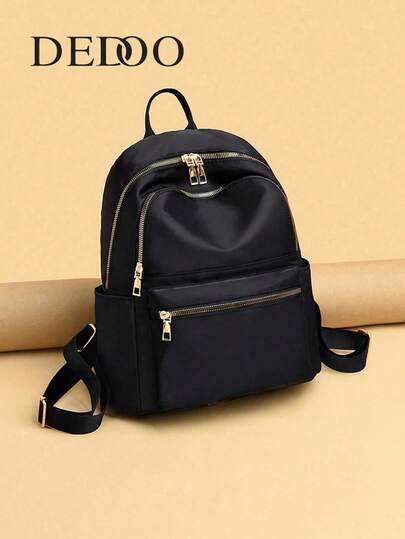 Dedoo Preference Bag 防水轻便商务休闲防水轻便简约多拉链背包带零钱包适合女大学生职场新秀白领适合办公室大学工作商务通勤