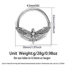 1pc Ear Gauges Skull Butterfly Ear Weights For Stretched Ear Plugs Body Piercing Tunnels Stainless Steel Body Jewelry Halloween - Round - View 9