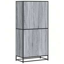 Highboard Grey Sonoma 68x35x139 Cm Engineered Wood