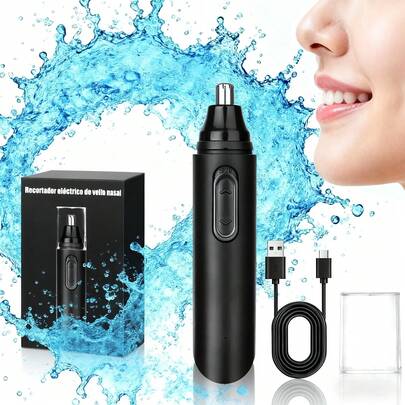 Rasuradora de nariz,Recortadora de pelo de nariz recargable unisexo - Elimine sin dolor el pelo de la nariz, orejas, cejas y rostro con un cortapelos eléctrico USB.