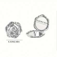 Wedding Gift, Valentine's Day Gift, Rose-Shaped Small Mirror, Wedding Banquet Party Small Gift, Portable Makeup Mirror, Engagement Gift Mirror, Pink Bow Mini Pocket Mirror, Women's Portable Makeup Mirror, Compact Round Mirror, Birthday Bride Party Gift, Bulk Pack, Women's Gift Pack Multi-Color Mini Pocket Mirror - White, Pink, Rose Red - Suitable For Wife's Heart Gift, Wedding Guest Souvenir, Gift Mirror, Cute Mirror, Bride Party Gift, Cute Handle Mirror, Bridesmaid Gift, Cute Small Mirror, Valentine's Day Gift, Bridal Shower Gift, Elegant Portable Mirror, Floral Design Mirror, Fashionable Appearance, Exquisite Bow Decoration, Small Handheld Mirror, Gift For Her, Bridesmaid Gift - Gold - View 7