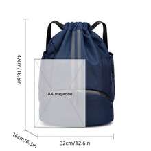 1 件篮球包、游泳包、女士干湿分离收纳包、运动背包、训练健身用抽绳包、男士背包、女士健身包、个性化礼物、生日礼物、男士礼物 - 彩色 - 查看 3