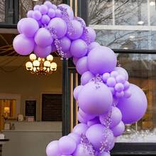 Purple Balloons 5/10/12/18 Inch Purple Thick Latex Balloon Arch Kit For Birthday Shower Party Gender Revealing Anniversary Graduation Wedding Bachelorette Party Decorations