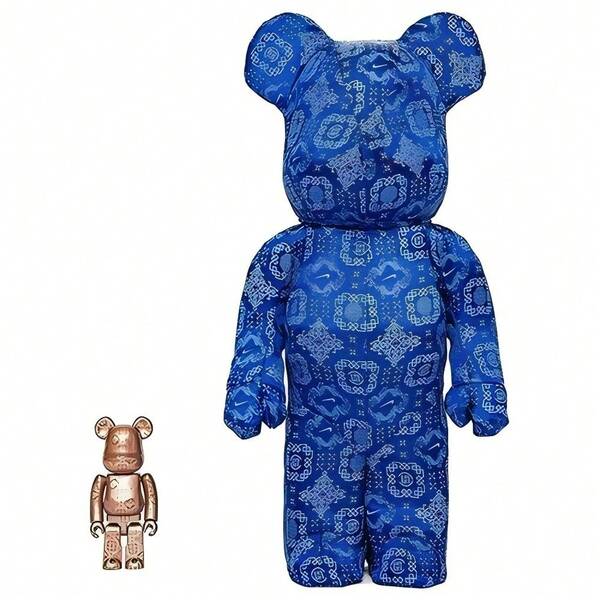  Bearbrick X CLOT X Royale University Blue Silk Set 2020 (BEAR-007) One Size
