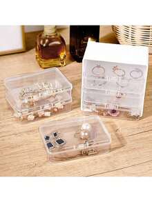 1 pieza Caja de almacenamiento de cable de datos con tapa, organizador de cajón de gran capacidad, organizador de cables de escritorio, adecuado para el hogar, la oficina, el aula, la residencia universitaria, la cocina, la división - Multicolor - Ver 5