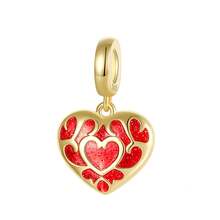 Silver Plated Charms Red Love Magic Poker Christmas Snowflake Rose Gold Coffee Cup Santa Claus Cane Christmas Sled Gloves Christmas Tree Strawberry Christmas House Red Bell Christmas Biscuits Christmas Series Charm Fit Original Bracelet Charm Beads Necklace Diy Female Jewelry